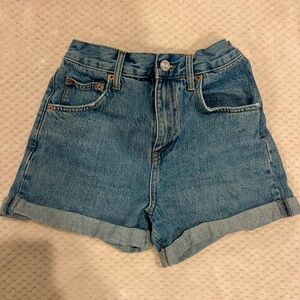 Urban Outfitters High Waist Blue Denim Shorts